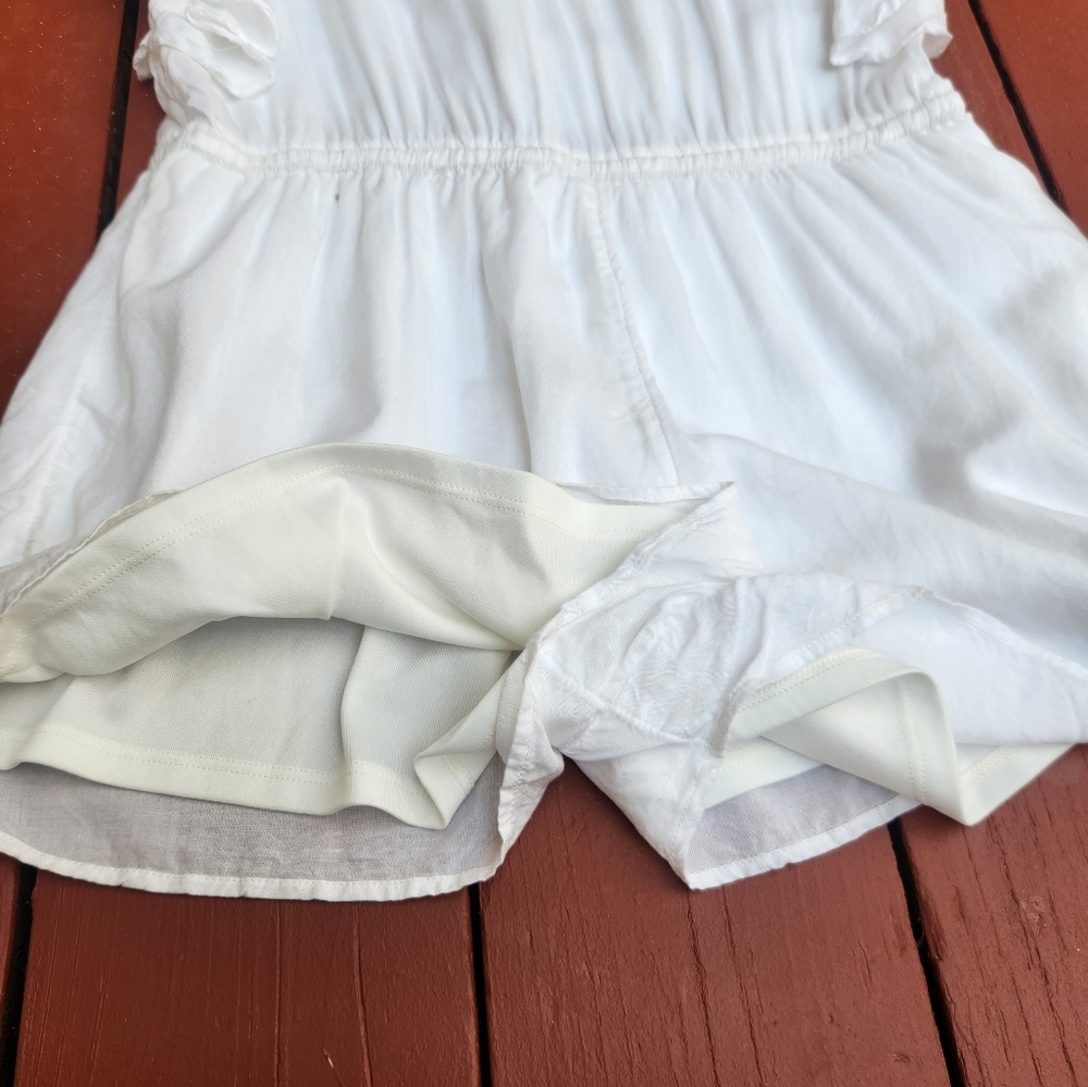 AMERICAN EAGLE Women's Romper Small White Lacy Y2K Shorts Vampire Diaries - Picture 8 of 12